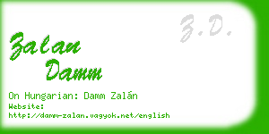 zalan damm business card